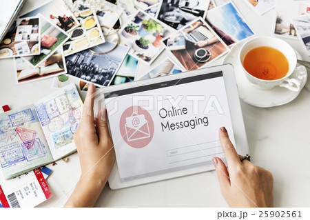Online Message Blog Chat Communication Envelop Graphic Icon Concept 25902561
