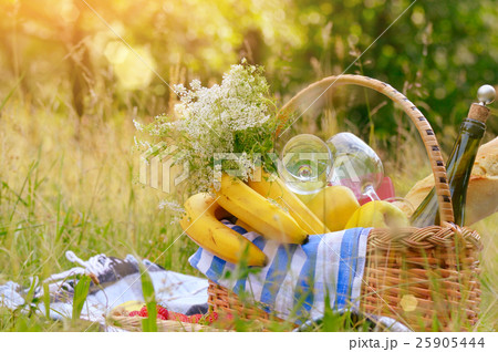Picnic basket and strawberry 25905444