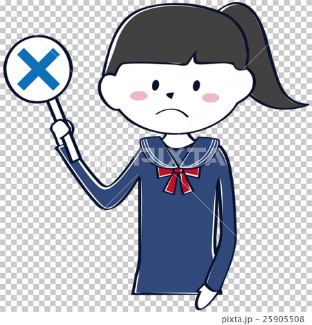 セーラー服の学生　女子　上半身　× 25905508