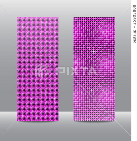 Vertical set Pink sequins banners. Glitter. Vertical set Pink sequins banners. Glitter. 25905808