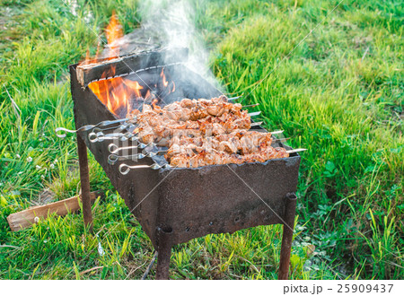 shish kebab is fried on coals shish kebab is fried on coals 25909437