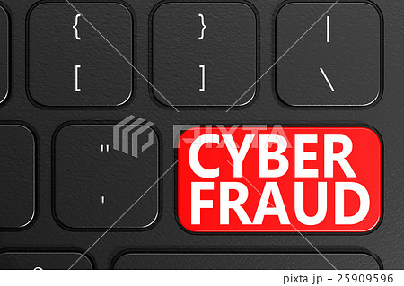 Cyber Fraud on black keyboard Cyber Fraud on black keyboard 25909596