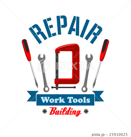 Repair work tools label emblem 25910025