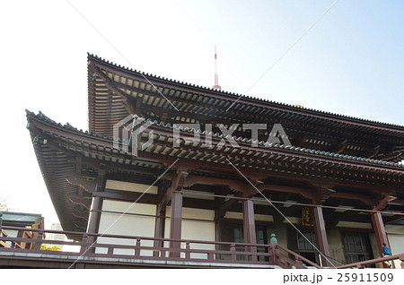 増上寺の大殿･東京タワー（東京都港区芝公園） 25911509