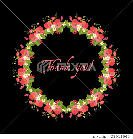 Floral background poppy and cosmos strawberries Floral background poppy and cosmos strawberries 25911949