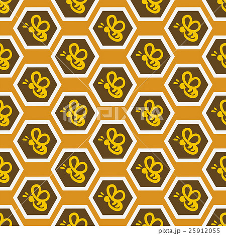 Vector background with bees for your design.   25912055
