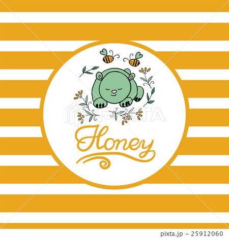 Vector background with bees for your design.   25912060