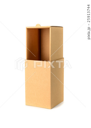 Brown cardboard box package with cover, isolated Brown cardboard box package with cover, isolated 25913744