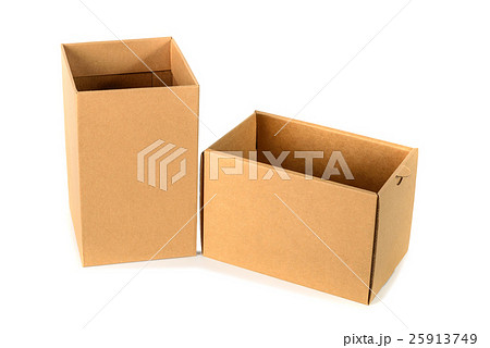 Brown cardboard box package with cover, isolated Brown cardboard box package with cover, isolated 25913749