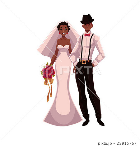African American just married couple, black bride African American just married couple, black bride 25915767