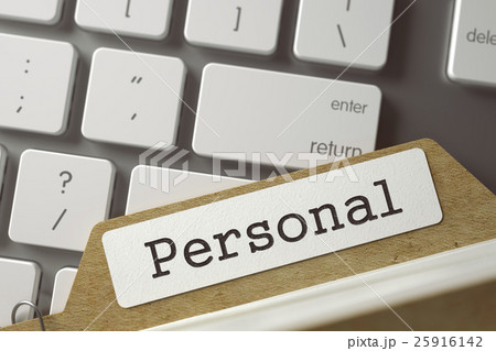 File Card with Inscription Personal. 3D. File Card with Inscription Personal. 3D. 25916142