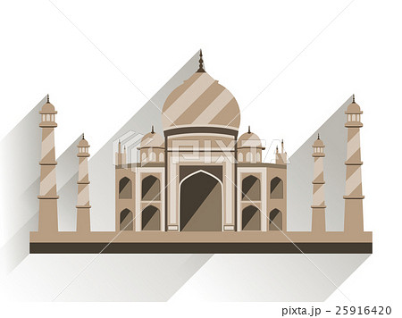Taj Mahal flat style with long shadow. Vector Taj Mahal flat style with long shadow. Vector 25916420