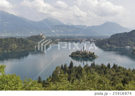 Lake Bled above view in Slovenia 25916974