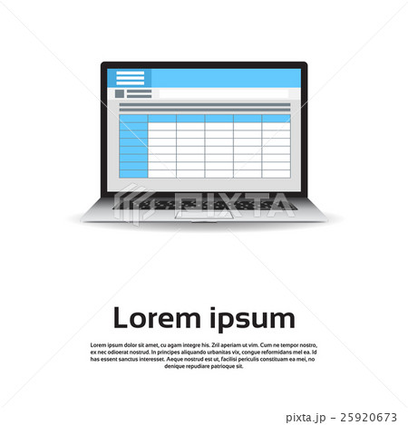 Laptop Computer Monitor Empty Table Infographic Laptop Computer Monitor Empty Table Infographic 25920673