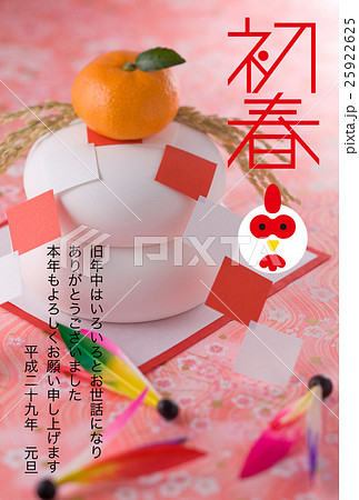 2017年賀状デザイン素材-縁起物 2017年賀状デザイン素材-縁起物 25922625