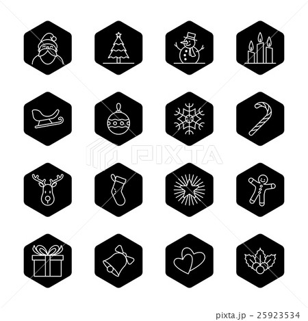 Christmas and new year icon set 25923534