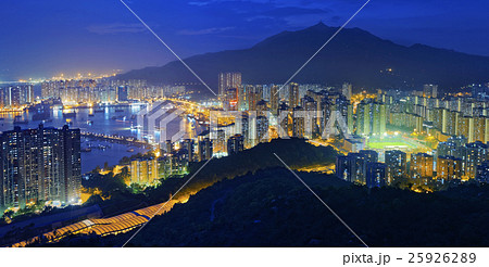 Hong Kong Tuen Mun skyline and South China sea 25926289