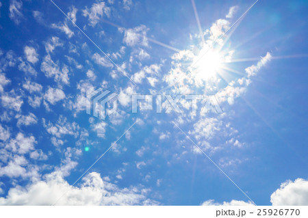Cloud in blue sky with sunrays . Cloud in blue sky with sunrays . 25926770