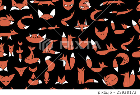 Cute foxes seamless pattern for your design 25928172