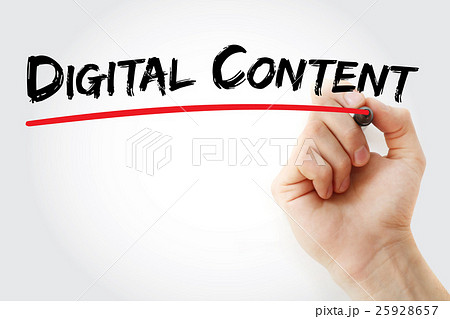 Hand writing Digital Content with marker 25928657