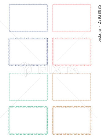 四角レースフレーム12のイラスト素材