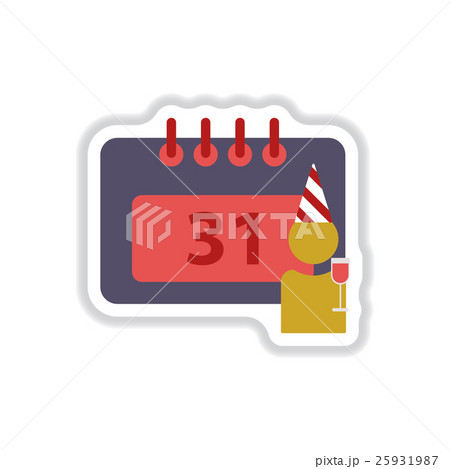Vector illustration in paper sticker style Vector illustration in paper sticker style 25931987