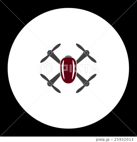 gray and red quadcopter drone isolated symbol icon gray and red quadcopter drone isolated symbol icon 25932013