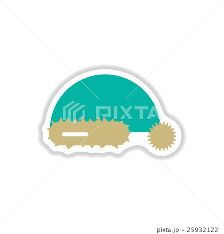 Vector illustration in paper sticker style Santa 25932122