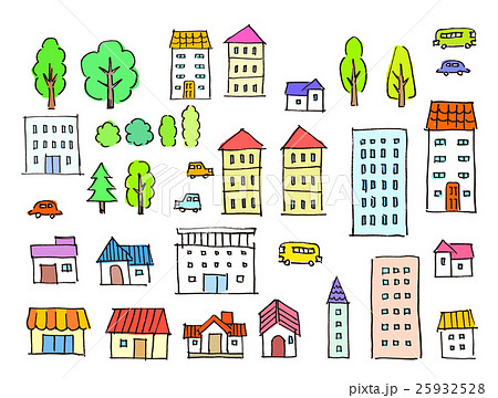 街並イラスト 住宅のイラスト素材