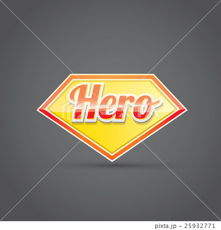 super hero label or sign. 25932771