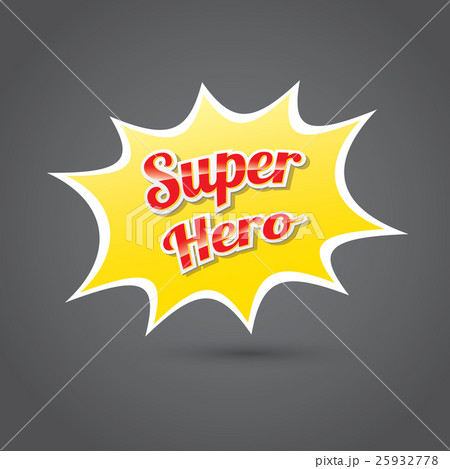 super hero label or sign. 25932778