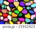 Colorful glossy hearts 3D illustration 25932923