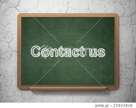 Finance concept: Contact us on chalkboard 25933826