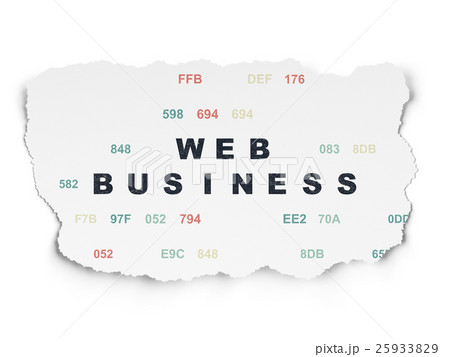 Web design concept: Web Business on Torn Paper 25933829