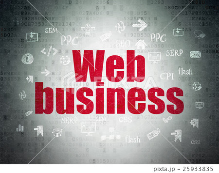 Web design concept: Web Business on Digital Data 25933835