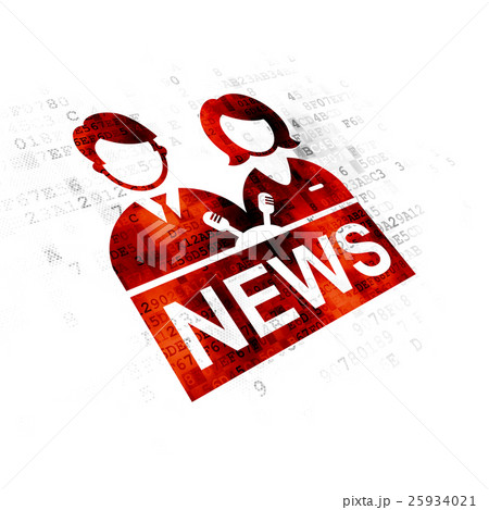 News concept: Anchorman on Digital background 25934021
