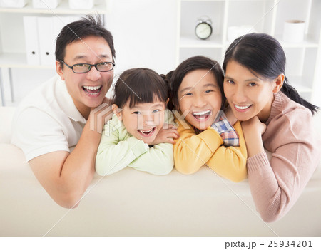 happy  family in the living room 25934201