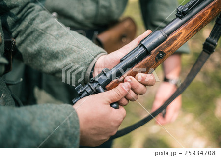 Unidentified Re-enactor Dressed As German Soldier 25934708