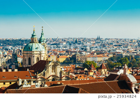 Cityscape And St. Nicholas Church In Prague, Czech Cityscape And St. Nicholas Church In Prague, Czech 25934824