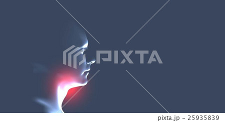 Laryngitis vector illustration. Human throat 25935839