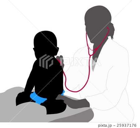 Pediatrician examining of baby with stethoscope 25937176
