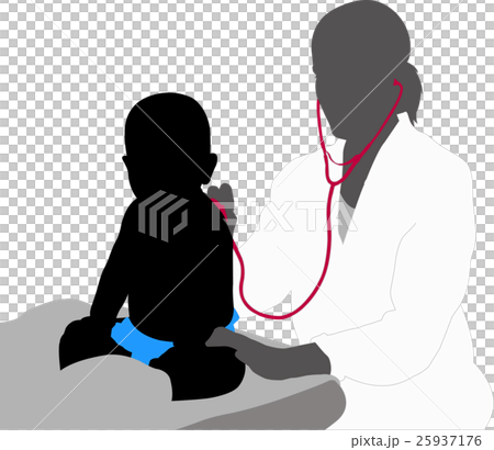 Pediatrician examining of baby with stethoscope 25937176