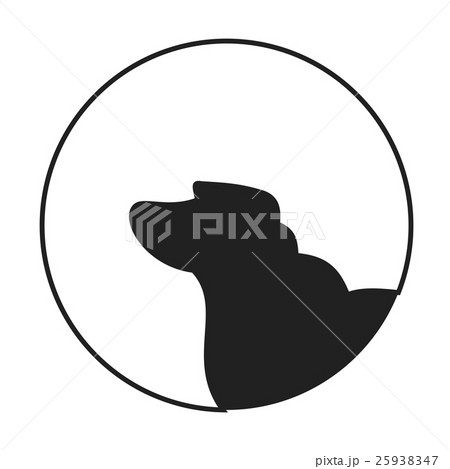 Silhouette of a dog head labrador retriever golden Silhouette of a dog head labrador retriever golden 25938347