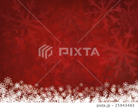 white snowflakes on red christmas background 25943483