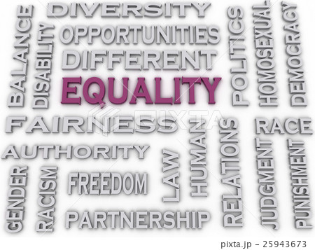 3d image Equality issues concept word cloud  25943673