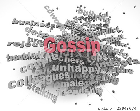 3d image Gossip issues concept word cloud  25943674