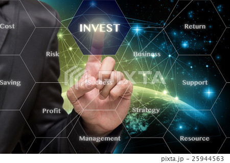 Businessman touching the Invest icon with business success virtual screen on Internet network concept background,Elements of this image furnished by NASA, Business technology concept Businessman touching the Invest icon with business success virtual screen on Internet network concept background,Elements of this image furnished by NASA, Business technology concept 25944563
