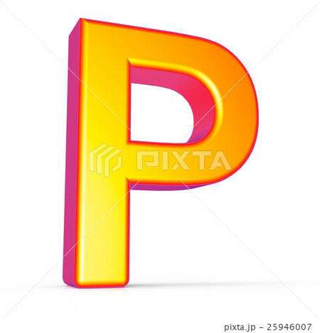 3d golden letter P 3d golden letter P 25946007