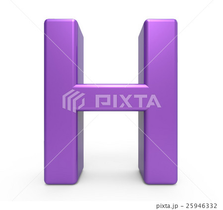3d purple letter H 25946332