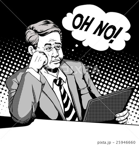 Comic Male Oh Noのイラスト素材